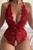 Lace Private Area Open Fantasy Underwear Red