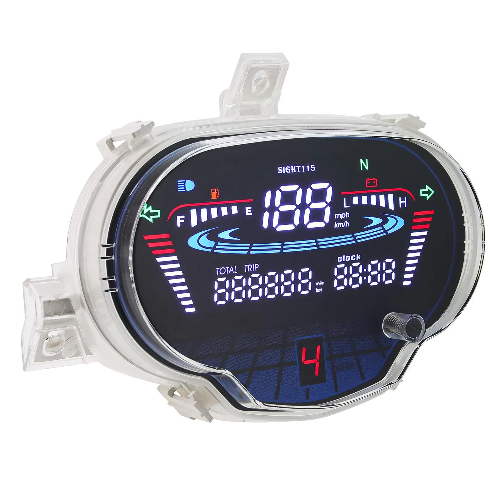 

Energy Efficient Precise Motorcycle LCD Digital Instrument Odometer with Night Illumination For Sight 115/Crypton Fi 114 1