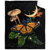Mushroom Hippie Teppe Moth Gothic Witchy Flanell Teppe for All Season Sun Moon Fuzzy Soft Sofa Kontor Teppe