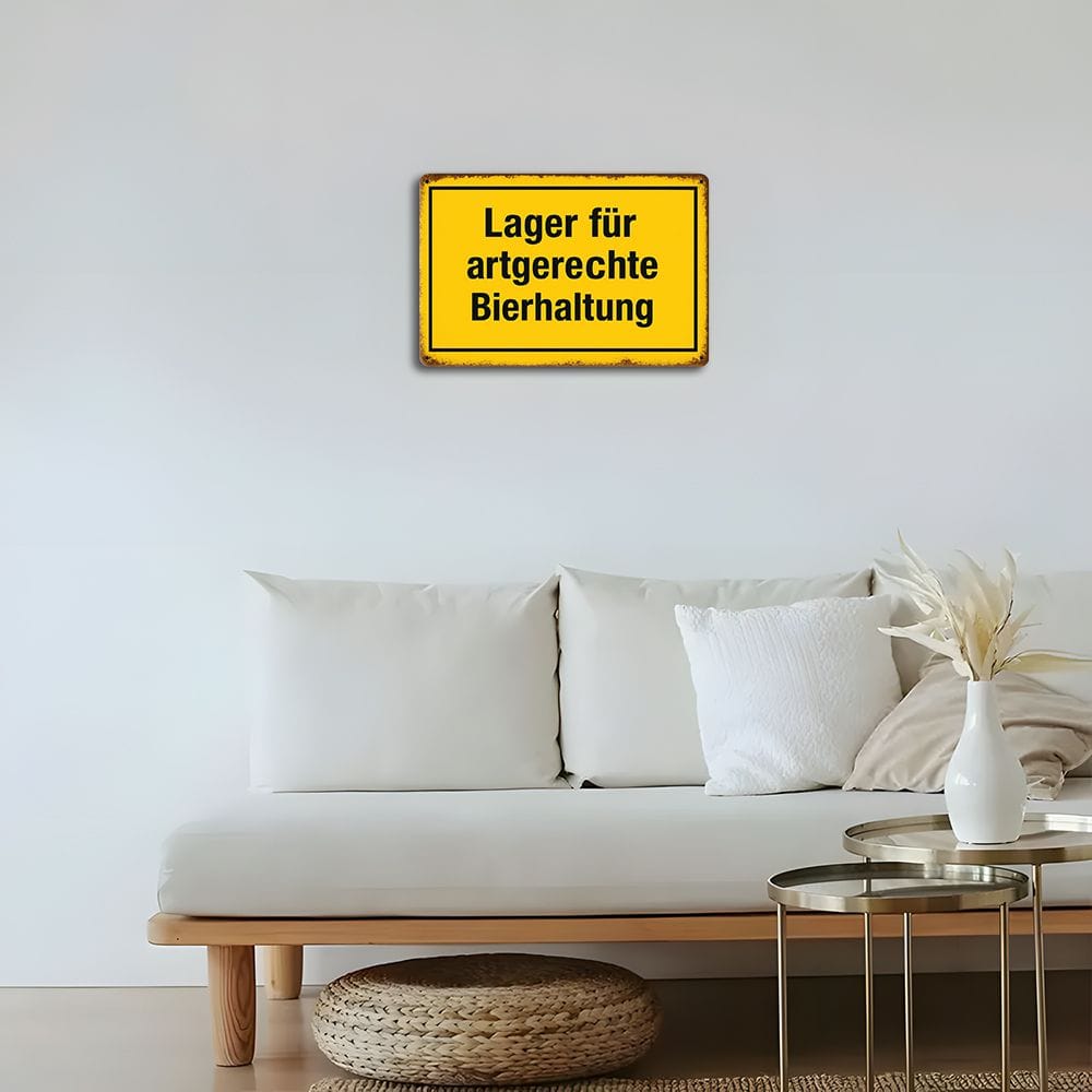 Classic German Lager Metal Sign, 20x30 Cm Vintage Beer Decor.