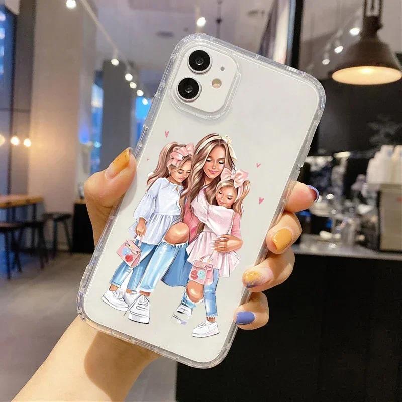 

Fashion Super Mom Dad Phone Case For iPhone 16 15 14 13 12 11 Pro MAX Mini SE 7 8 Plus SE Soft Cover Boy Girl Baby Shell Fundas iPhone 14 Pro