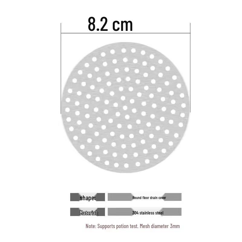304 Stainless Steel Square Mesh Drain Cover - Anti-Clog Sink and Bathroom Hair Trap