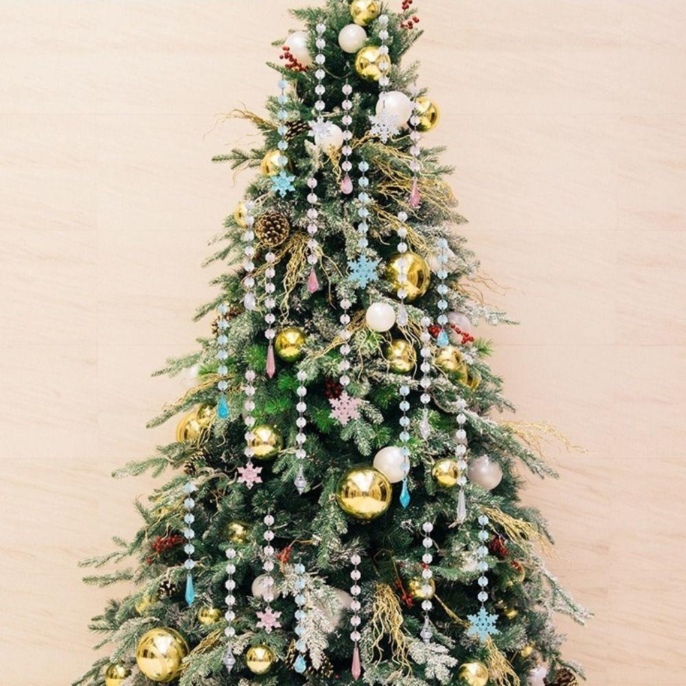 6pcs/set Transparent Acrylic Ice Pendants Acrylic Sparkling Christmas Tree Hanging Crystal Prisms Icicle Water Drop Ornament