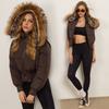 Women's sleeves can be removed, short cotton-padded clothes, down cotton-padded clothes, fur collar cotton-padded jackets, cotton-padded clothes