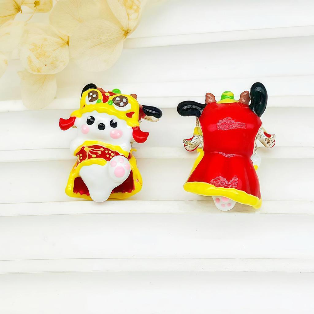 DIY Panda & Pacha Lion Dance Silver-Plated Beaded Bracelet