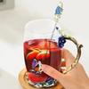 Heat-Resistant Enamel Flower Tea Cup Glass Tea Mug Drinkware Coffee Cup  Gift