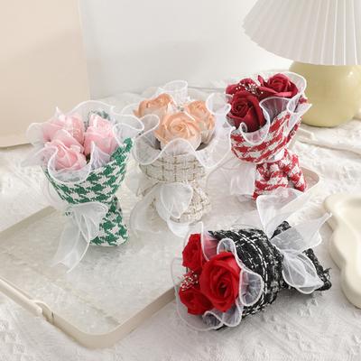 Mini Kunstmatige Rozenbos Handgemaakt Gesimuleerde Bloemen Decoratie Romantisch Valentijnsdag Verjaardagscadeau