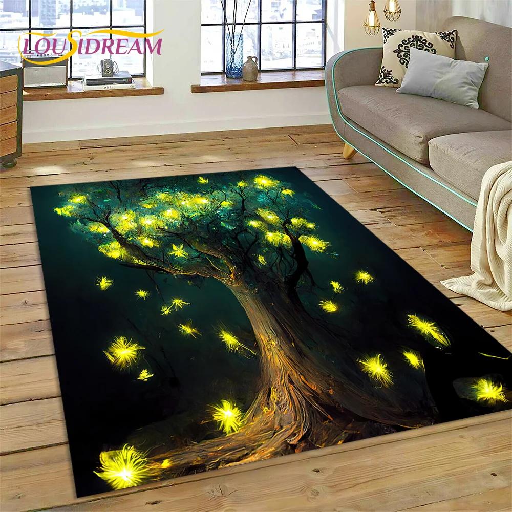 Tree of Life Nature Viking Yggdrasil Norse Carpet Rug for Bedroom Living Room Home Sofa Decoration,Child Large Decor Floor Mat
