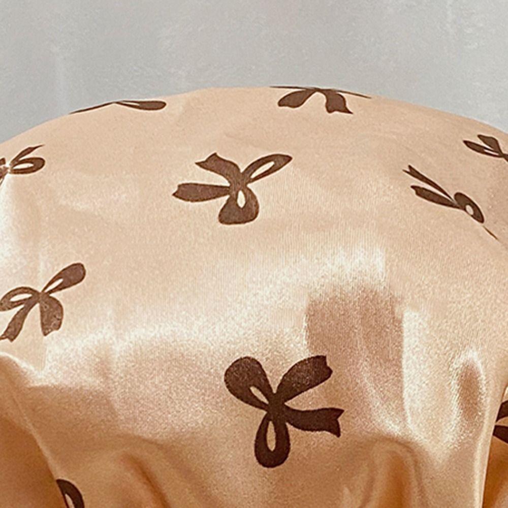 Elastic Shower Cap Double Layered Shower Hair Cover Universal Bath Hat