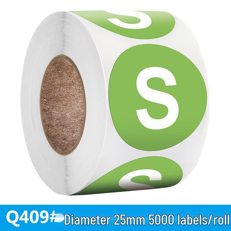 Self-Adhesive English Size Label Stickers for Clothing and Hats (S-3XL)