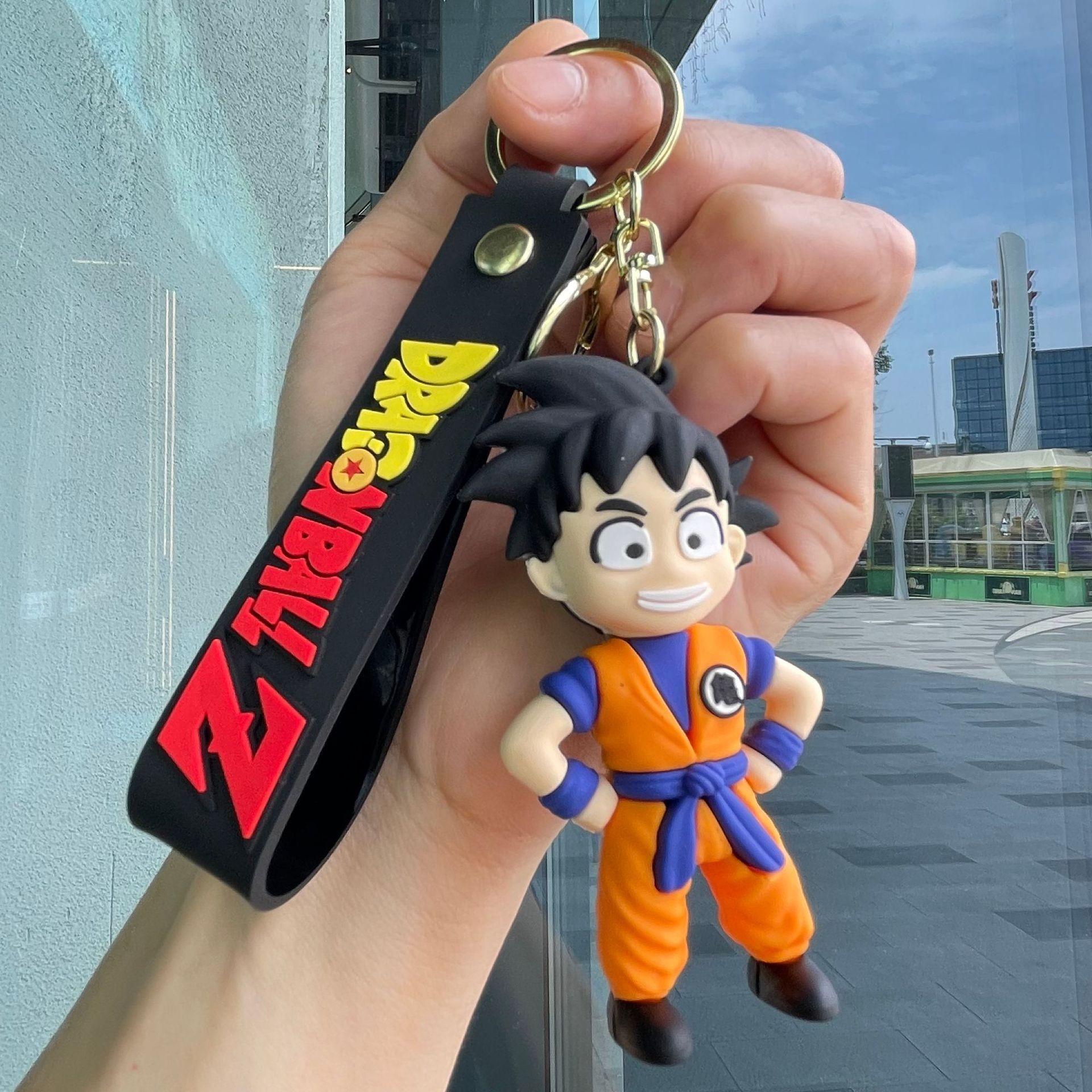 Anime Silicone Figure Keychain Creative Cartoon Car Key Chain Bag Pendant Small Ornament