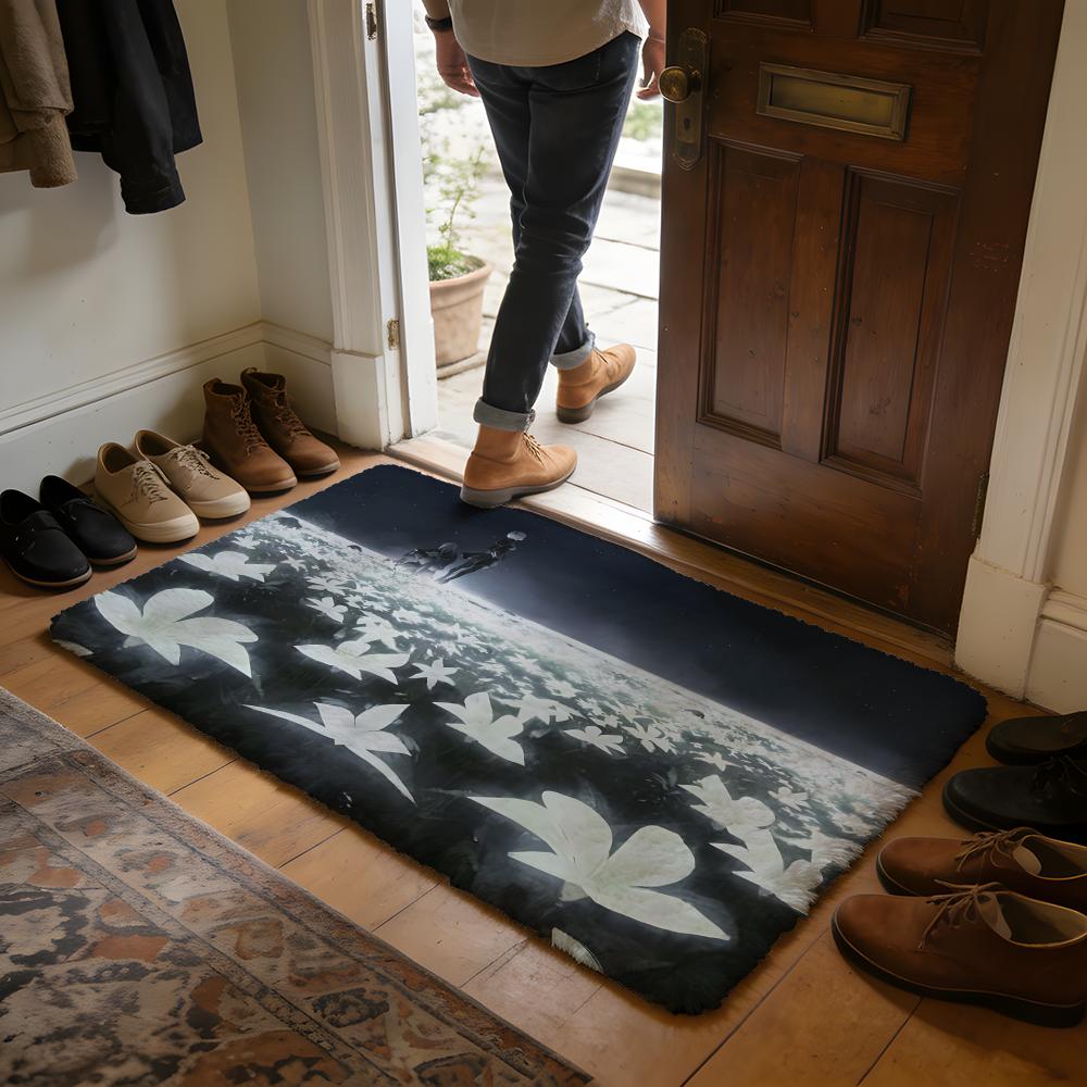 NNieR Automata Floor Mat Soft Flannel Absorbent Mat Non-Slip Rug Home Bedroom Bathroom
