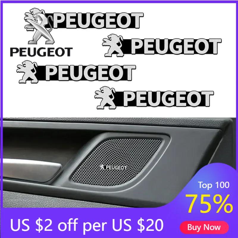 2026 Hot Car Sticker New Car Audio Decorate 3D Aluminum Badge Emblem Sticker For Peugeot 308 307 206 208 207 3008 508 407 2008 5