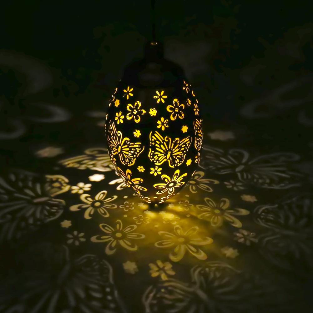Waterproof Solar Powered Garden Light Outdoor LED Hanging Lantern Lawn Yard Lamp