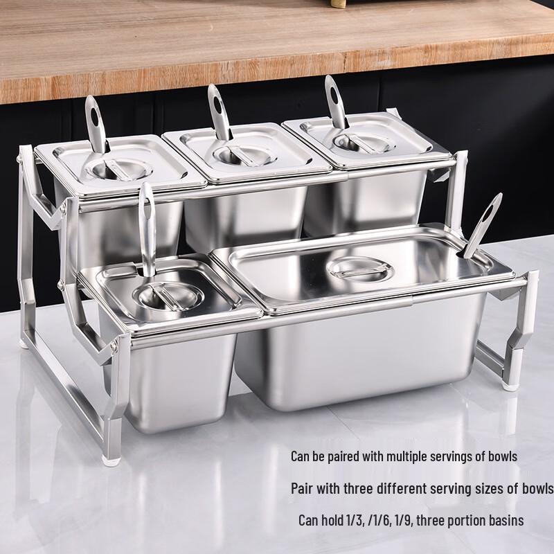 Handun 316L Stainless Steel Commercial Condiment Organizer