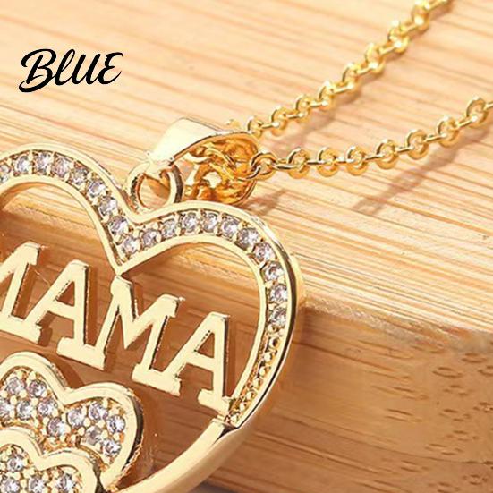 Heart Pendant with Rhinestones Mothers Day Gift Necklace Rhinestone Heart-Shaped