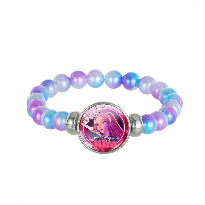 1Pc Demon Hunters K-Pop Lumi Zoe Mira Saja Boy Color Bead Bracelet