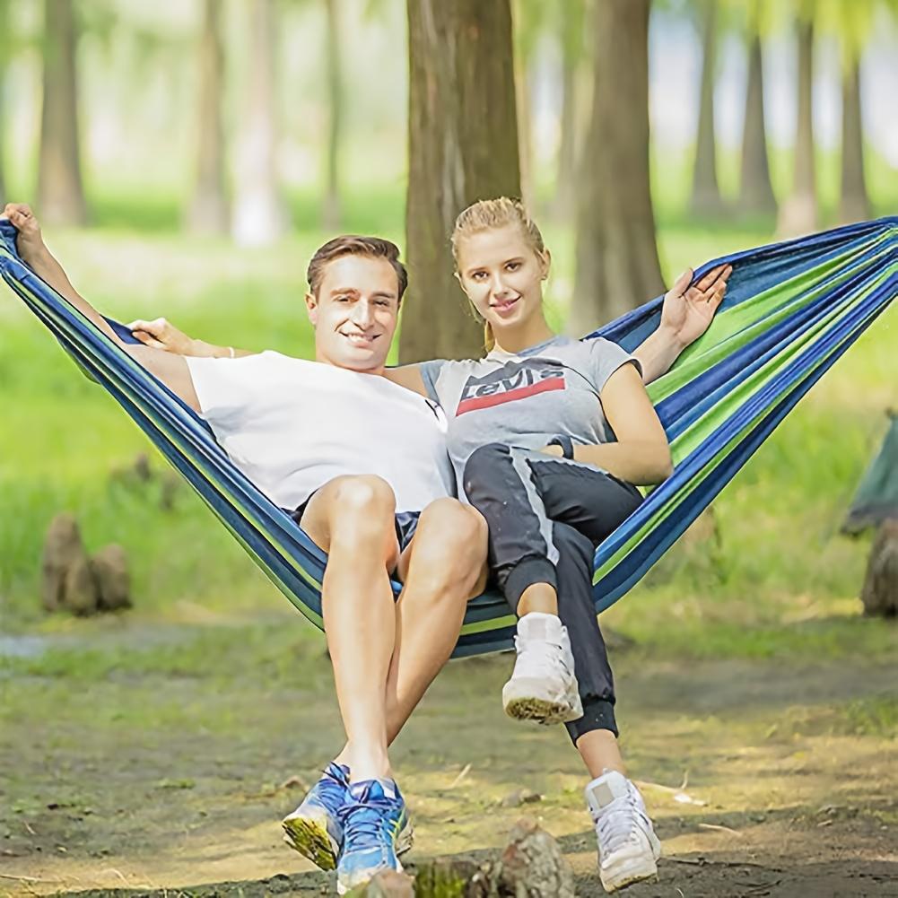 1 Stück Outdoor Camping Verdickte Leinwand Doppelt Belastbare Hängematte Tragbar Anti-Überschlag