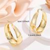 Simple and Elegant Smooth Surface C-shaped Earrings, Retro and Niche Geometric Stud Earrings