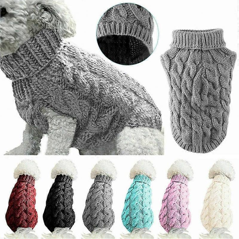 Dog Clothes Pet Costume Coat Apparel Sweater Autumn Winter Warm Knitwear