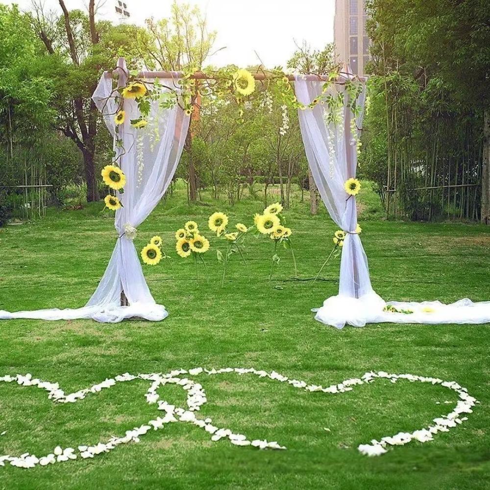 500*48cm Tulle Roll DIY Gauze Organza Fabric Garden Party Stairs Chair Back Decoration