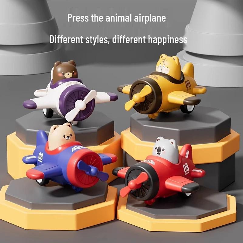 

Limited Edition: Press-and-Go Cartoon Airplane - Inertial Pull-Back Toy for Kids