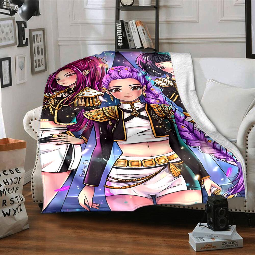 Fantasy Warrior Sisters Blanket Soft Throw Blanket For Home Bedroom Bed Sofa Travel Office Solid Christmas Blanket