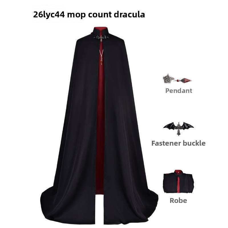 Costume da Cosplay da Vampiro Gotico Con Mantello Lungo Fino ai Piedi Per Feste di Halloween