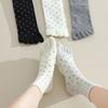 3 Pairs Toe Socks Women Middle Tube Five Finger Socks Cute Dots High Quality Cotton Crew Socks with Separate Fingers