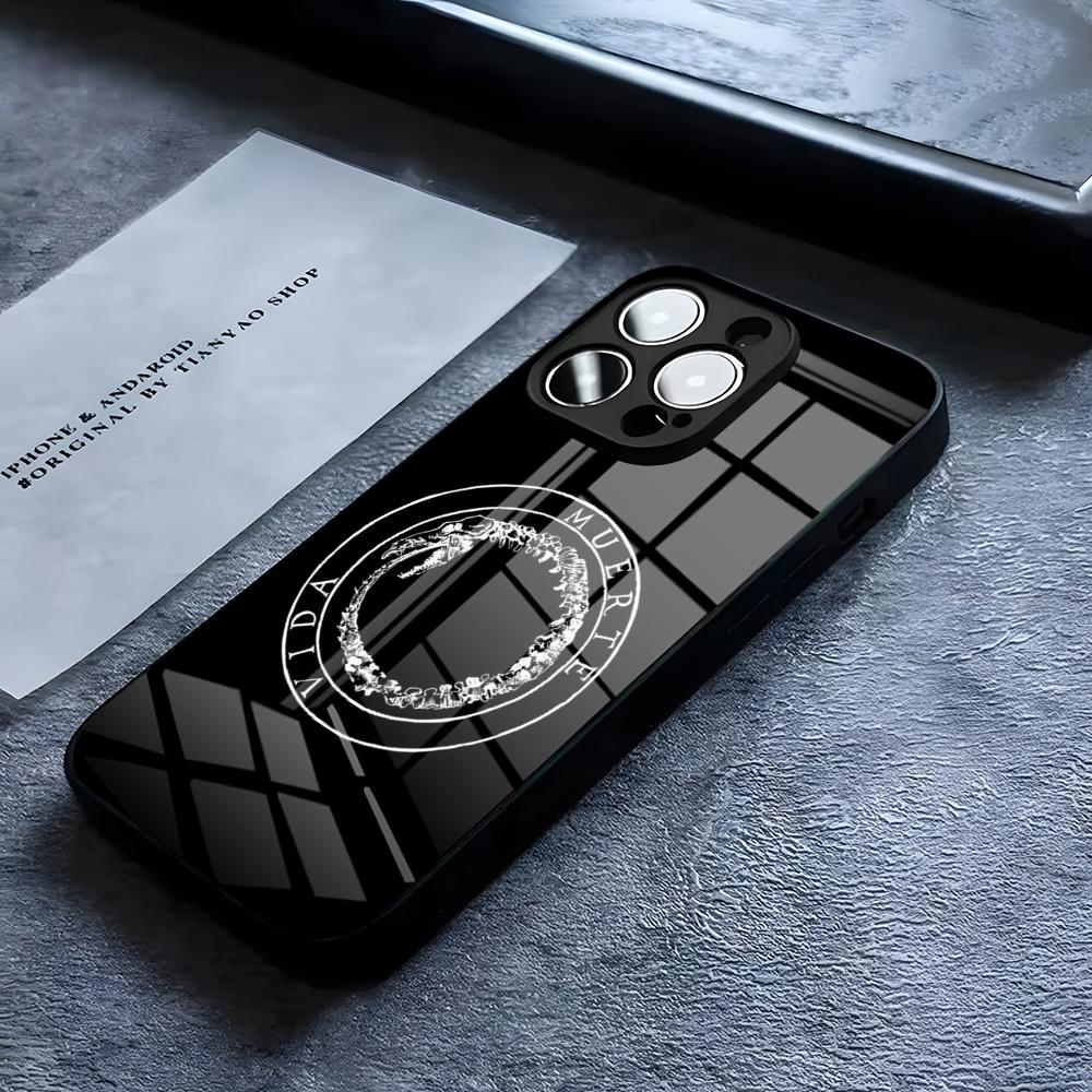 

Residente Canserbero Coque Phone Case For IPhone 16 15 14 Pro 11 13 12 Mini XS XR Max 6 8 7 Plus SE Glass Luxury Design Cove iPhone12