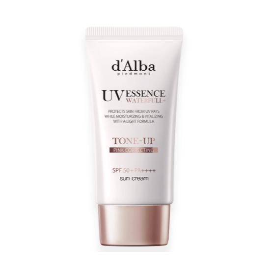 

d Alba Waterfull Tone-Up Pink Sunscreen SPF50+ PA++++ Brightening Glow UV Protection 50ml