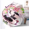 1pc Rainbow Hair Anime Girl Outdoor Umbrella - Automatic Opening/Closing, Portable 3-Fold Design, 8-Bone Iron Frame, Perfect Gift for Fans, Trave