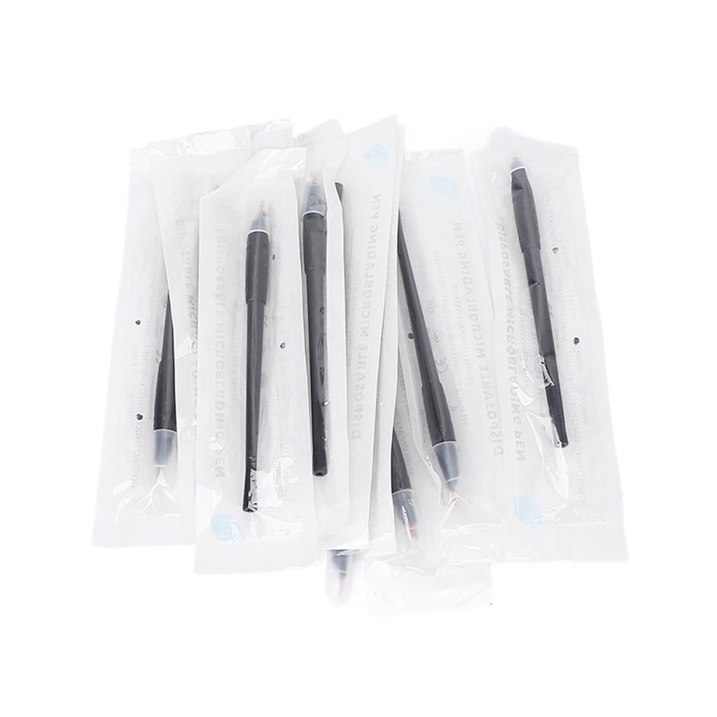 10pcs 12F Microblading Pen Home Salon Ergonomic Disposable Manual Eyebrow Eyeliner Lips Tattoo Pen