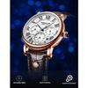 POEDAGAR Men Watch Fashion Chronograph Leather Quartz Watches Waterproof Luminous Sport Sport Wristwatch Six Needle Watch