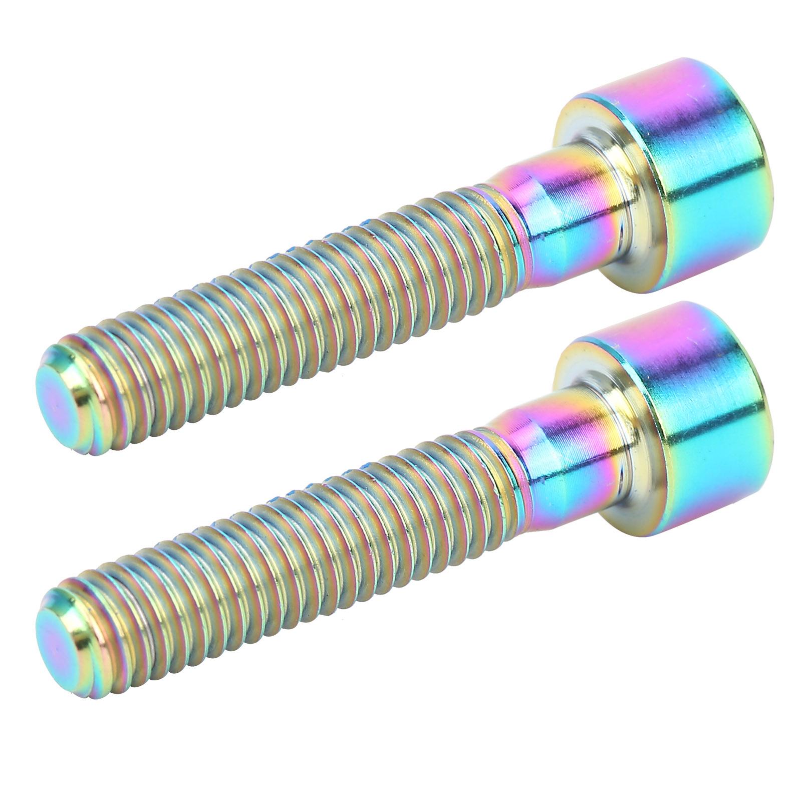 

2pcs M6x30mm Bicycle Handlebar Stem Bolts Mountain Road Bike Bicycle Headset Cap ScrewsDazzling Colour