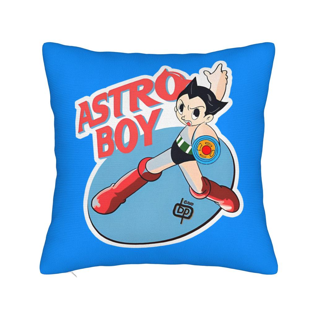 Astro Boy Square Pillow Cases Vintage Anime Childhood Manga Cushion Covers Zipper Decorative Pillowcover For Sofa