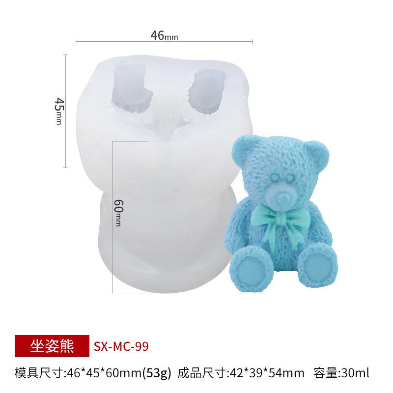 Silicone Bear Ice Cube Mold Creative Ice Bear Maker For Coffee Milk Tea And Ice Cream