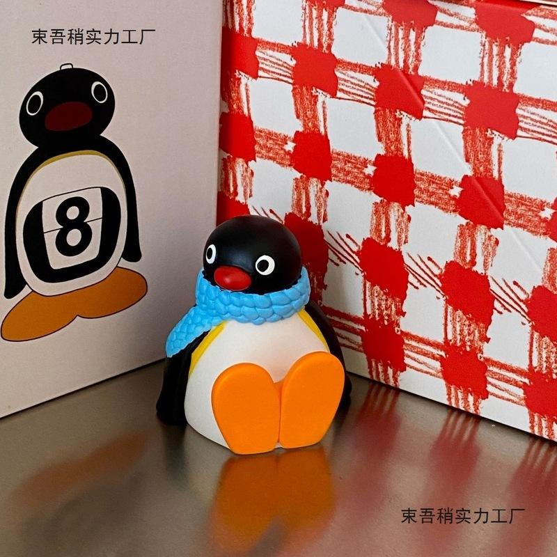 Süße Pingus Pinguin Familie Puppe Ornamente Auto Dekoration Figur Sammlerstück Modell Statue Junge Mädchen Spielzeug Geschenk Mit Nahtlosem Einkleben