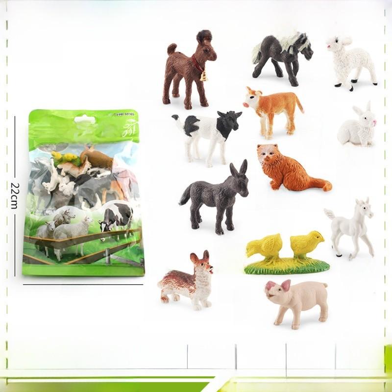 Farm Chicken Pig Sheepanimal Simulation Pvc Models With Tractor For Educational Play And Farm Enthusiasts