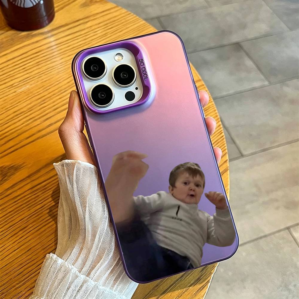 Funny Babaite Hasbulla Phone Case For iPhone 17,16,15,14,13,12,11 Plus,Pro Max,XS,Colorful Silver Purple Cover iPhone16plus