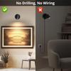 Rechargeable Powered 350°Adjustable Angle Spotlight Uplight Light Three-color Adjustable Touch Switch Control for Indoor Wall