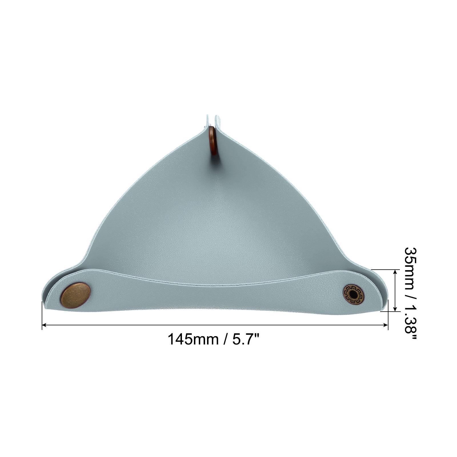 

6-дюймовый кожаный лоток-органайзер, 2 шт. Пластиковый держатель для мелочей, складной декоративный лоток для хранения, органайзер для путешествий, подарки на помолвку синий