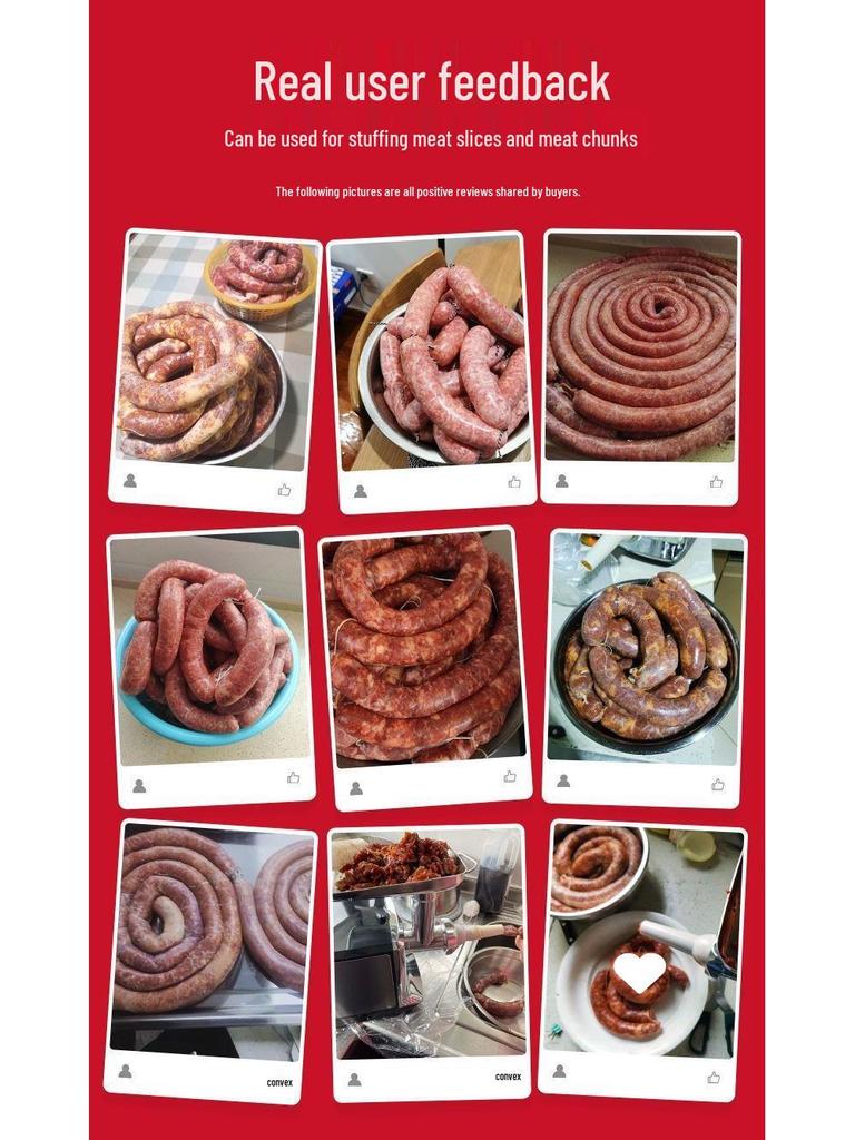 Electric Meat Grinder and Sausage Stuffer - Stainless Steel, Multifunctional, Automatic Filling, Small Commercial Home Use.