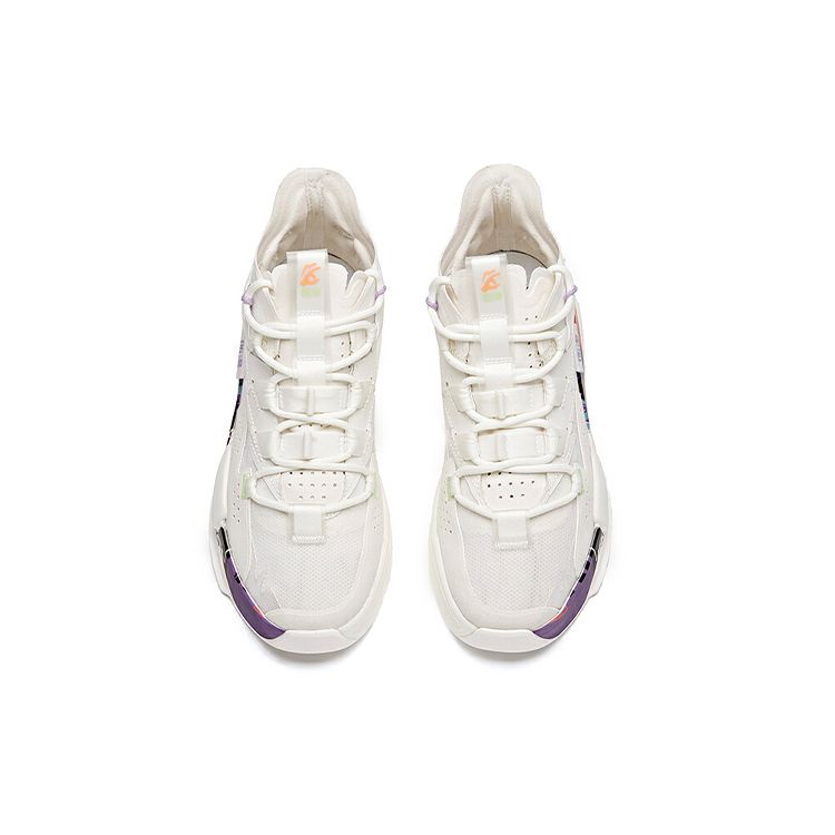 Anta G6 Durable High-Top Skate Shoes Women Shoes White Purple 122128089-1