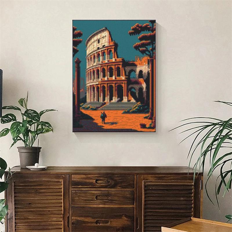 DIY Diamond Painting Buildings and Streets Stitch Kit Mosaic Art Diamond Painting Full Circle/Square Diamond Home Decoration