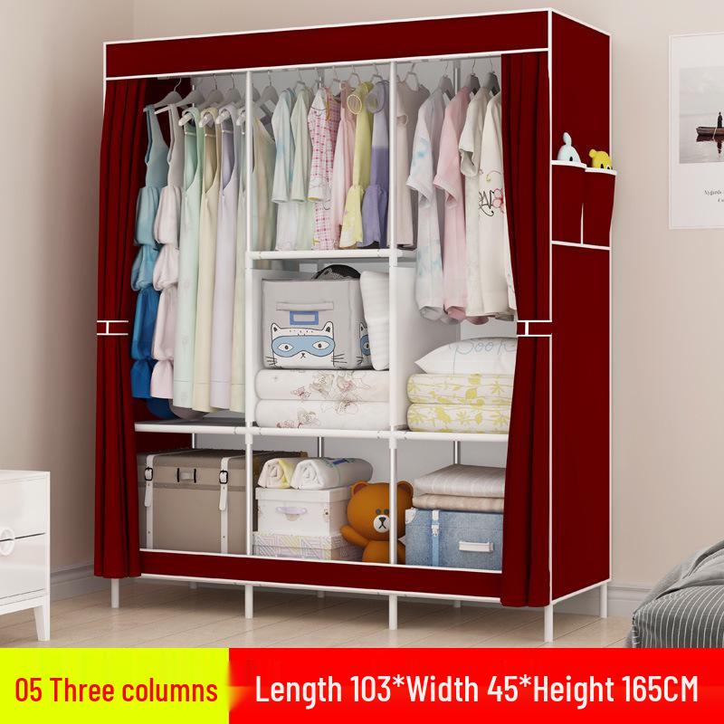 Yarui Fan Compact Dustproof Cloth Wardrobe for Dormitory