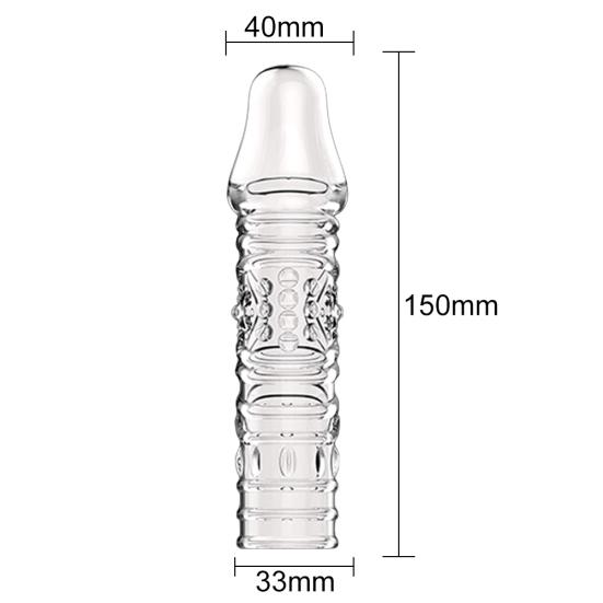 Reusable Clear Penis Extension Sleeve Girth Enhancer Delay Ejaculation Sex Toy