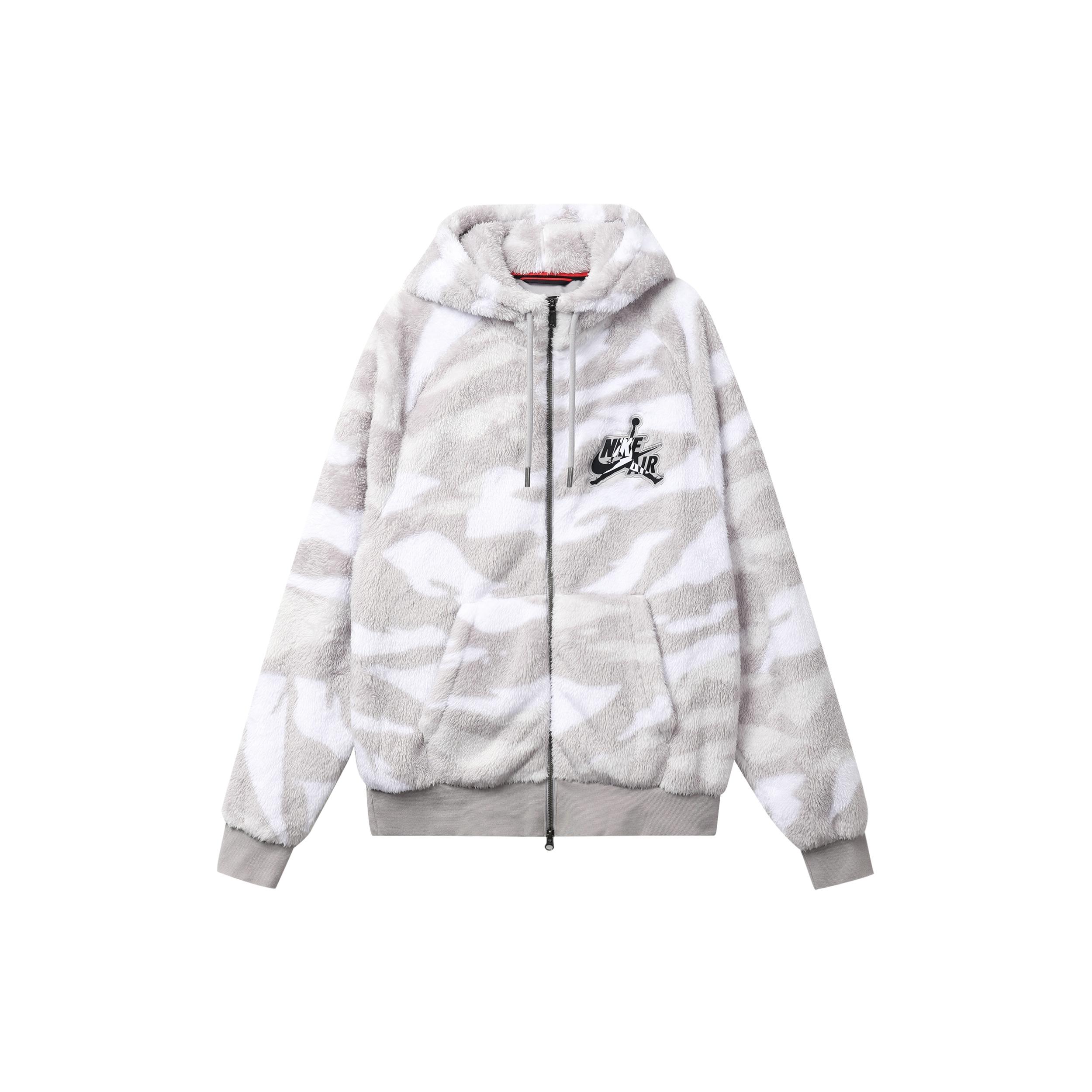 Air Jordan Wings Full-length zipper Cardigan hooded Loose Sports Jacket Large Gray Men s DO6298-100 XS