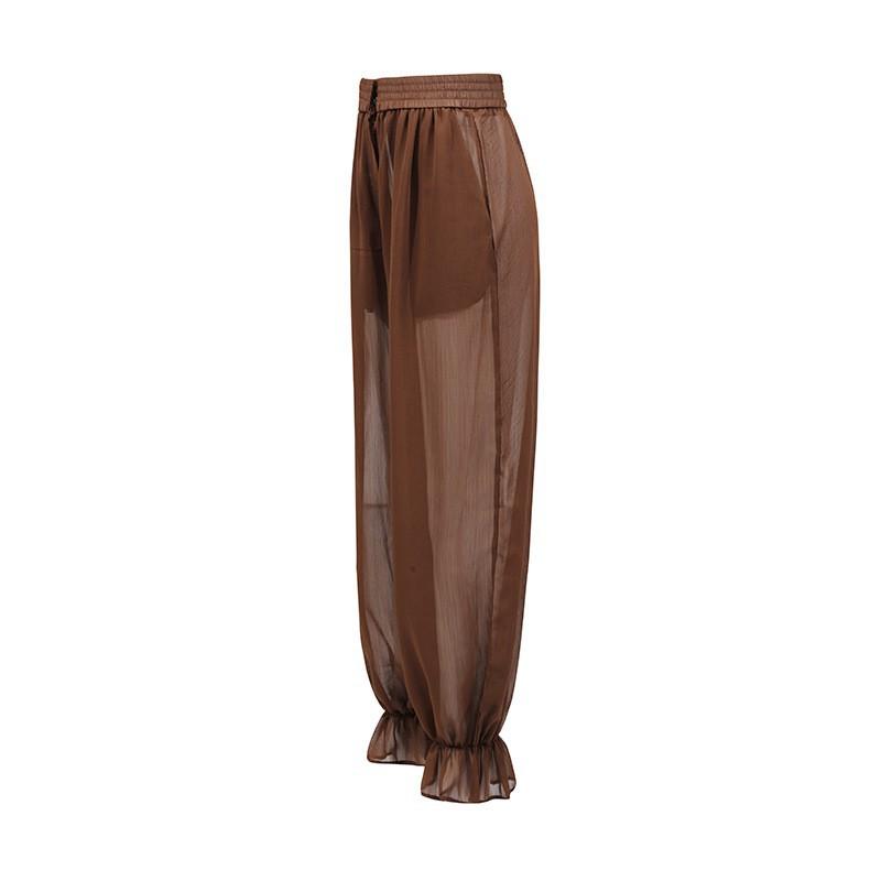 Temperament Casual Fashion Suit Women's Elegant Lapel Long-sleeve Shirt + High-waist Loose Cage Pants