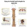 6 Port Metal Bird feeders for Multiple Birds Durable Proof Easy to Fill with Lift Cover and Clean transparents Tube Stable Hanging Design